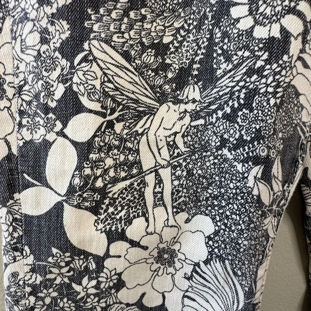 MOTHER The Hustler Ankle Jeans Women's 26 French Fairy Tale Black & White Pants - Picture 3 of 12